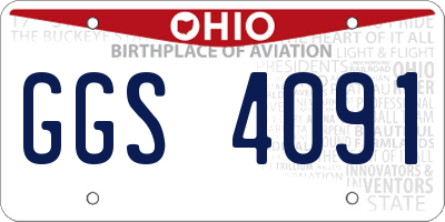 OH license plate GGS4091