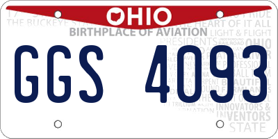 OH license plate GGS4093