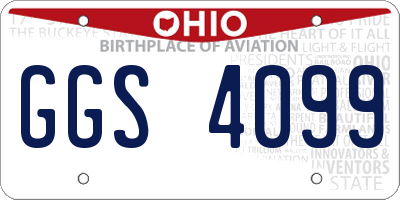 OH license plate GGS4099