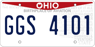 OH license plate GGS4101