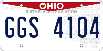 OH license plate GGS4104