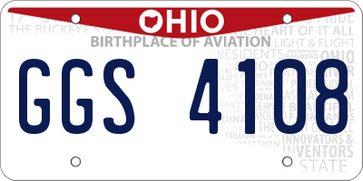 OH license plate GGS4108