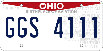 OH license plate GGS4111