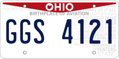 OH license plate GGS4121