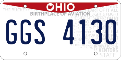 OH license plate GGS4130