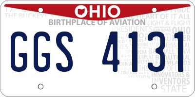 OH license plate GGS4131