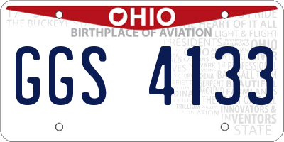 OH license plate GGS4133
