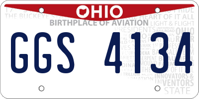 OH license plate GGS4134