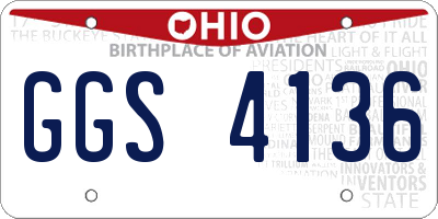 OH license plate GGS4136