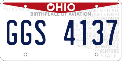 OH license plate GGS4137