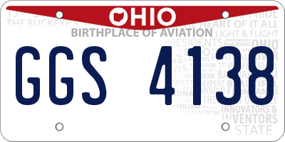 OH license plate GGS4138