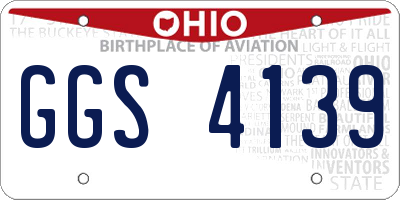 OH license plate GGS4139