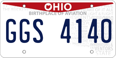 OH license plate GGS4140
