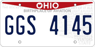 OH license plate GGS4145