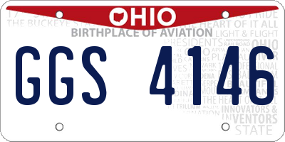 OH license plate GGS4146