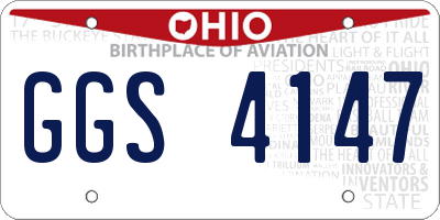 OH license plate GGS4147