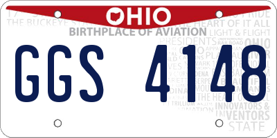 OH license plate GGS4148