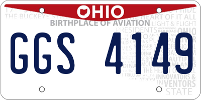 OH license plate GGS4149