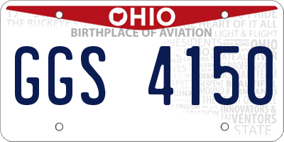 OH license plate GGS4150