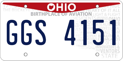 OH license plate GGS4151