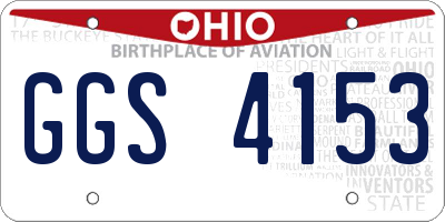 OH license plate GGS4153