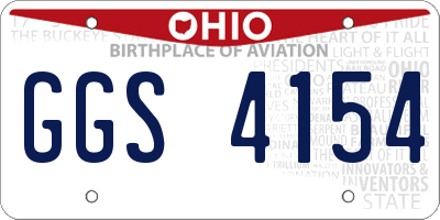 OH license plate GGS4154