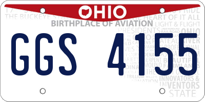 OH license plate GGS4155