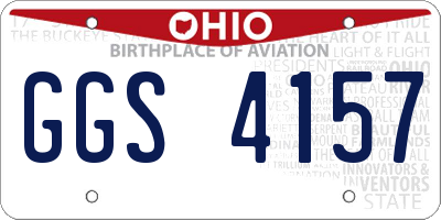 OH license plate GGS4157