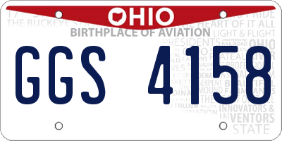 OH license plate GGS4158