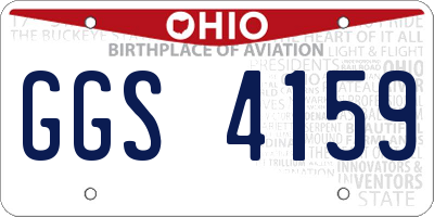 OH license plate GGS4159