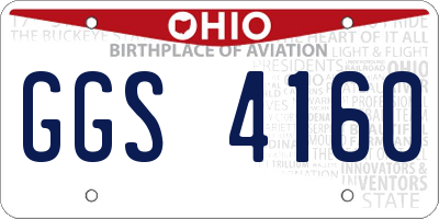 OH license plate GGS4160