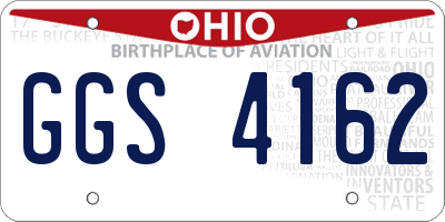 OH license plate GGS4162