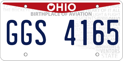 OH license plate GGS4165