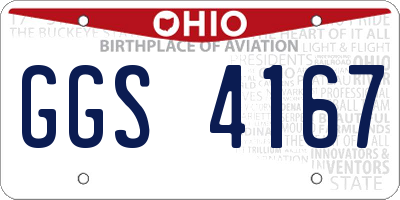 OH license plate GGS4167