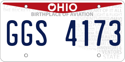 OH license plate GGS4173