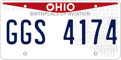 OH license plate GGS4174