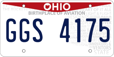 OH license plate GGS4175