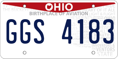 OH license plate GGS4183