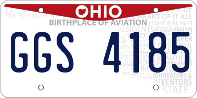OH license plate GGS4185
