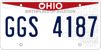 OH license plate GGS4187