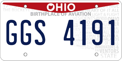 OH license plate GGS4191