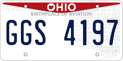 OH license plate GGS4197