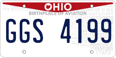 OH license plate GGS4199