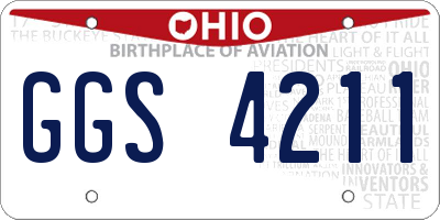 OH license plate GGS4211