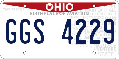 OH license plate GGS4229