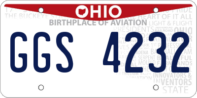 OH license plate GGS4232