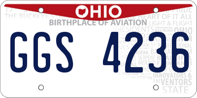 OH license plate GGS4236