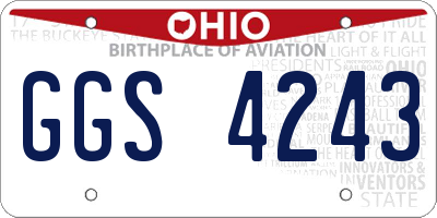OH license plate GGS4243