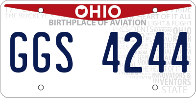 OH license plate GGS4244