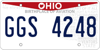 OH license plate GGS4248